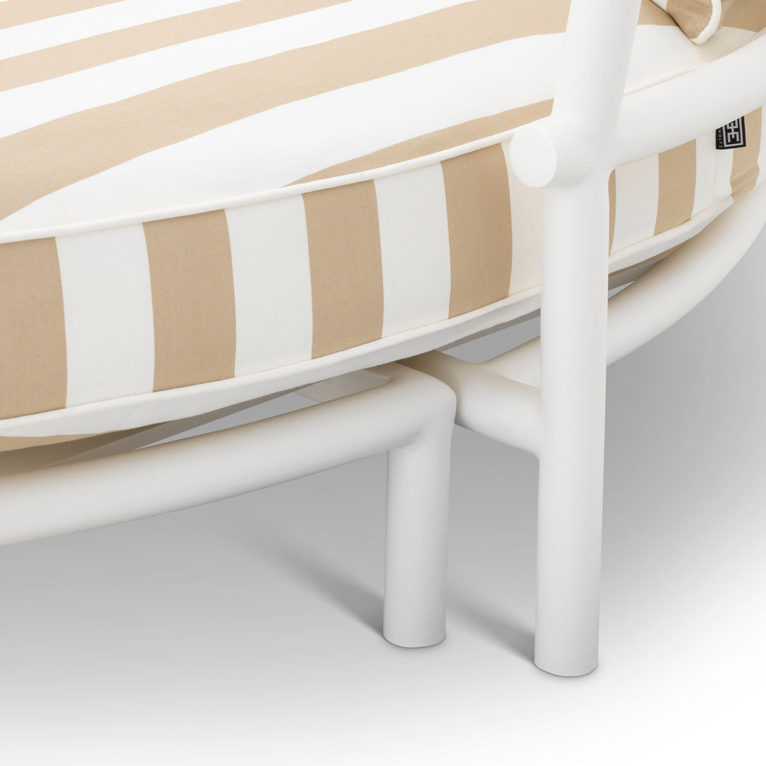 Eichholtz Outdoor Bank Laguno Round Florent Beige White