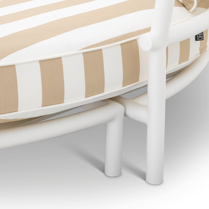 Eichholtz Outdoor Bank Laguno Round Florent Beige White