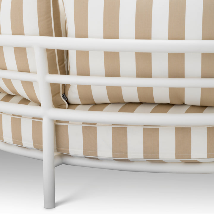 Eichholtz Outdoor Bank Laguno Round Florent Beige White