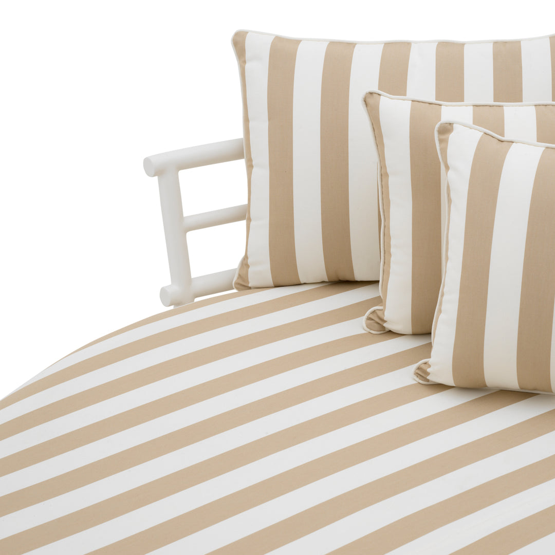 Eichholtz Outdoor Bank Laguno Round Florent Beige White