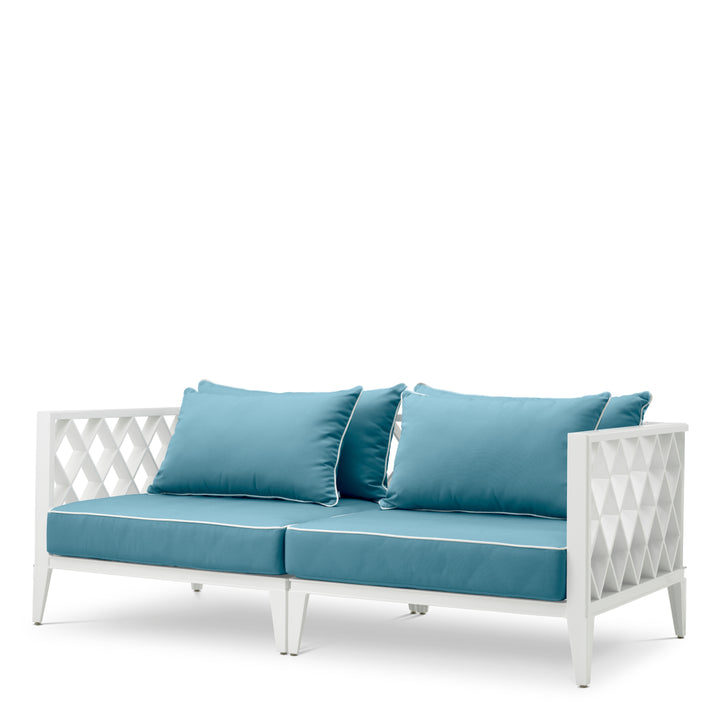 Eichholtz Outdoor Bank Ocean Club S Sunbrella Mineral Blue White