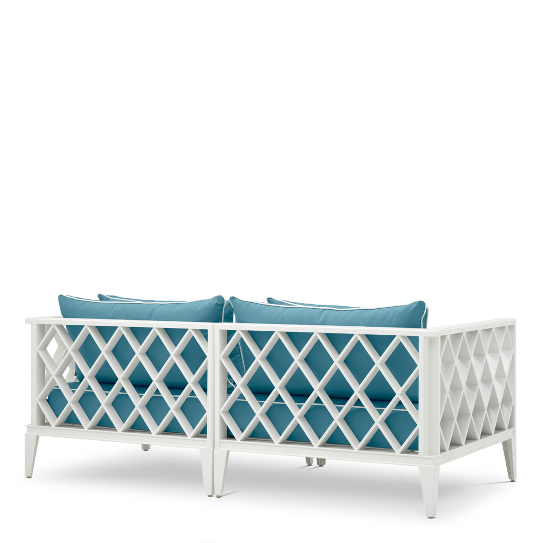 Eichholtz Outdoor Bank Ocean Club S Sunbrella Mineral Blue White