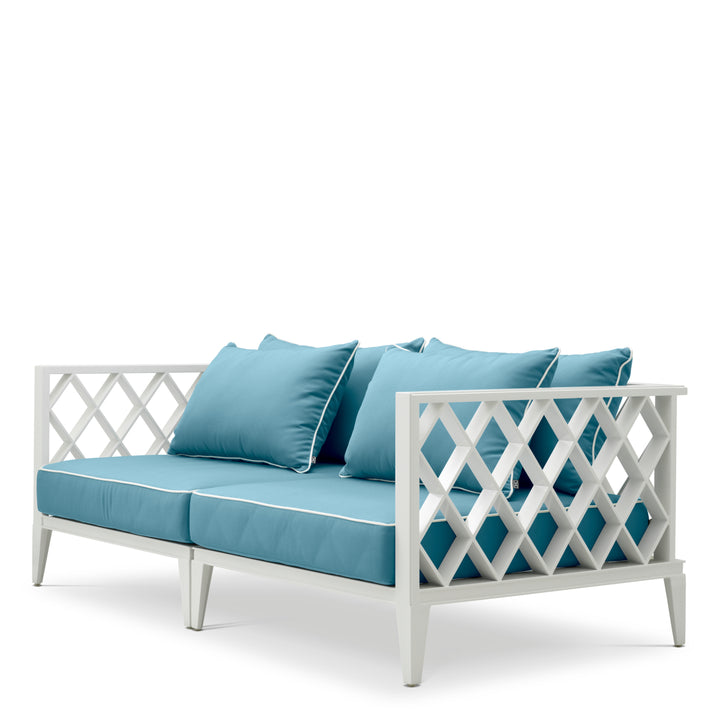 Eichholtz Outdoor Bank Ocean Club S Sunbrella Mineral Blue White