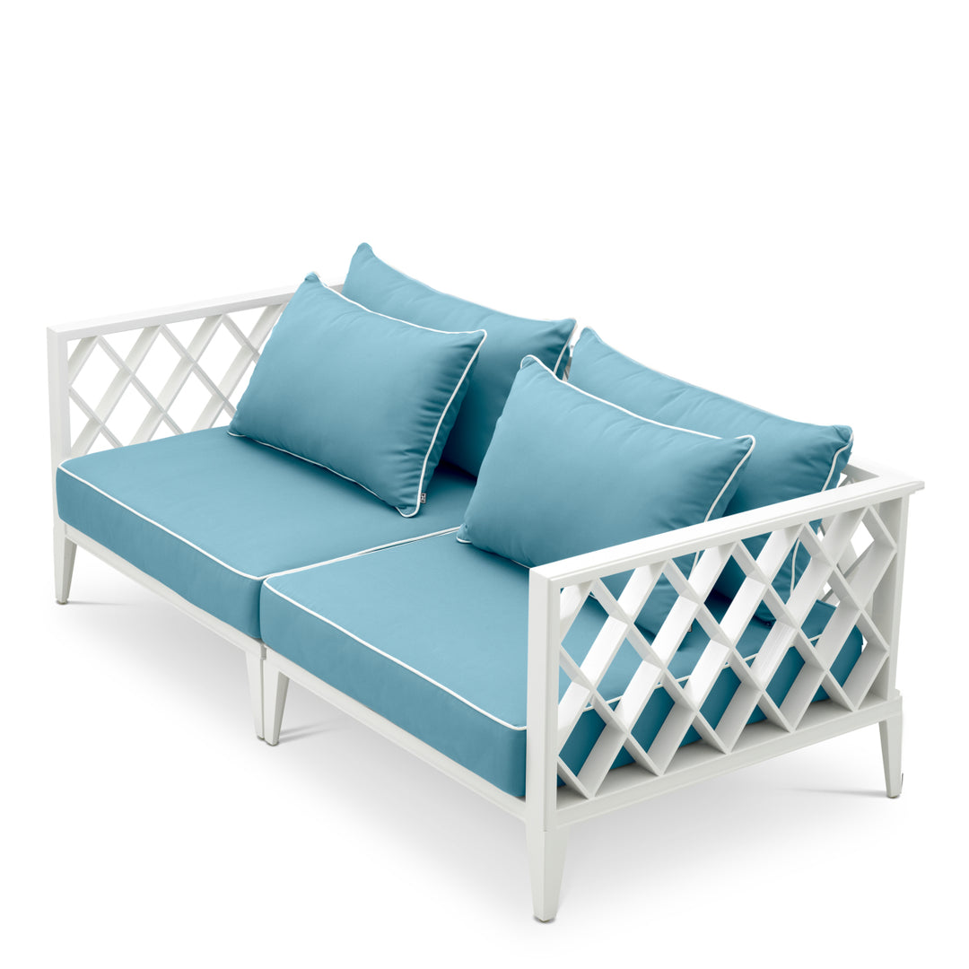 Eichholtz Outdoor Bank Ocean Club S Sunbrella Mineral Blue White