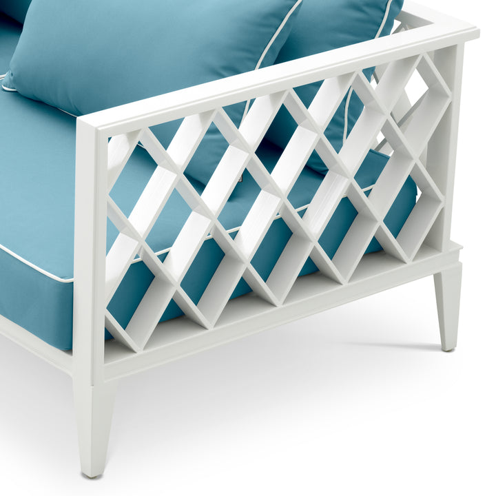 Eichholtz Outdoor Bank Ocean Club S Sunbrella Mineral Blue White
