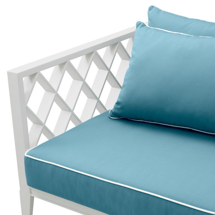 Eichholtz Outdoor Bank Ocean Club S Sunbrella Mineral Blue White