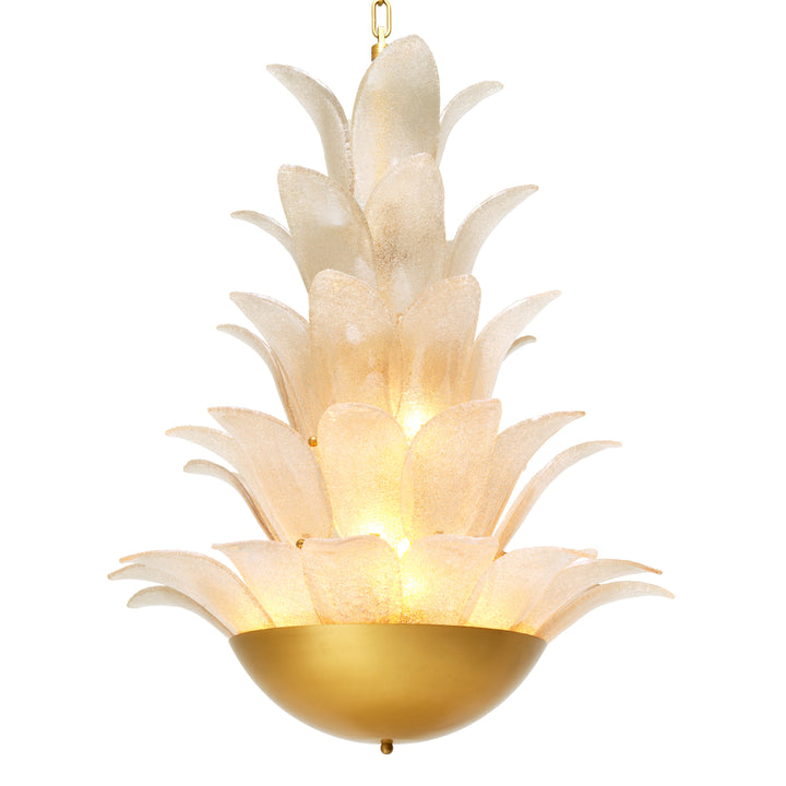 Eichholtz Kroonluchter Melrose Antique Brass Light Smoke Glass