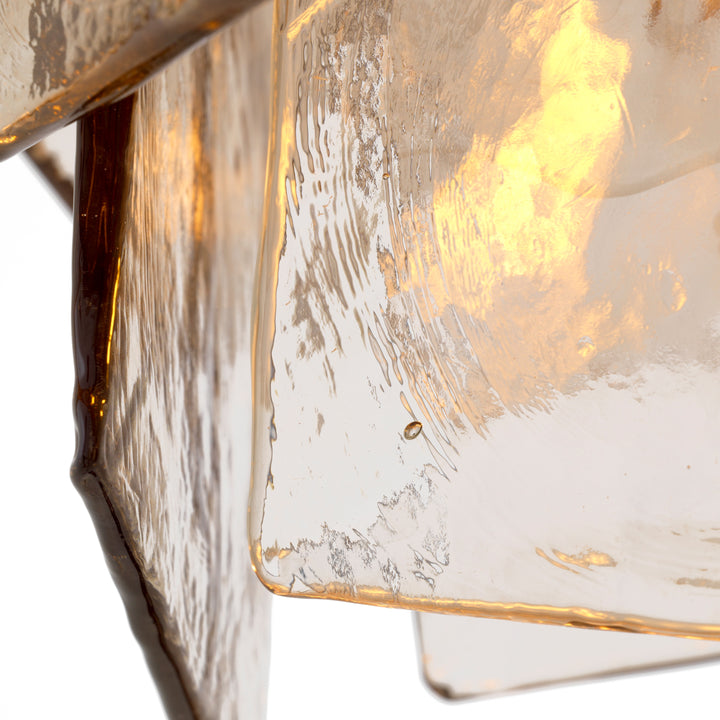 Eichholtz Kroonluchter Biltmore Antique Brass Light Smoke Glass