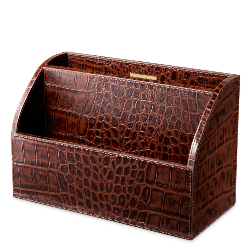 Eichholtz Bureauset Scaleo Sv3 Brown Leather – afbeelding 2