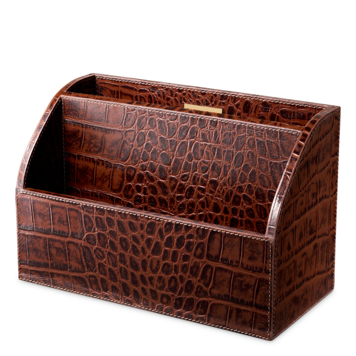 Eichholtz Bureauset Scaleo Sv3 Brown Leather – afbeelding 2