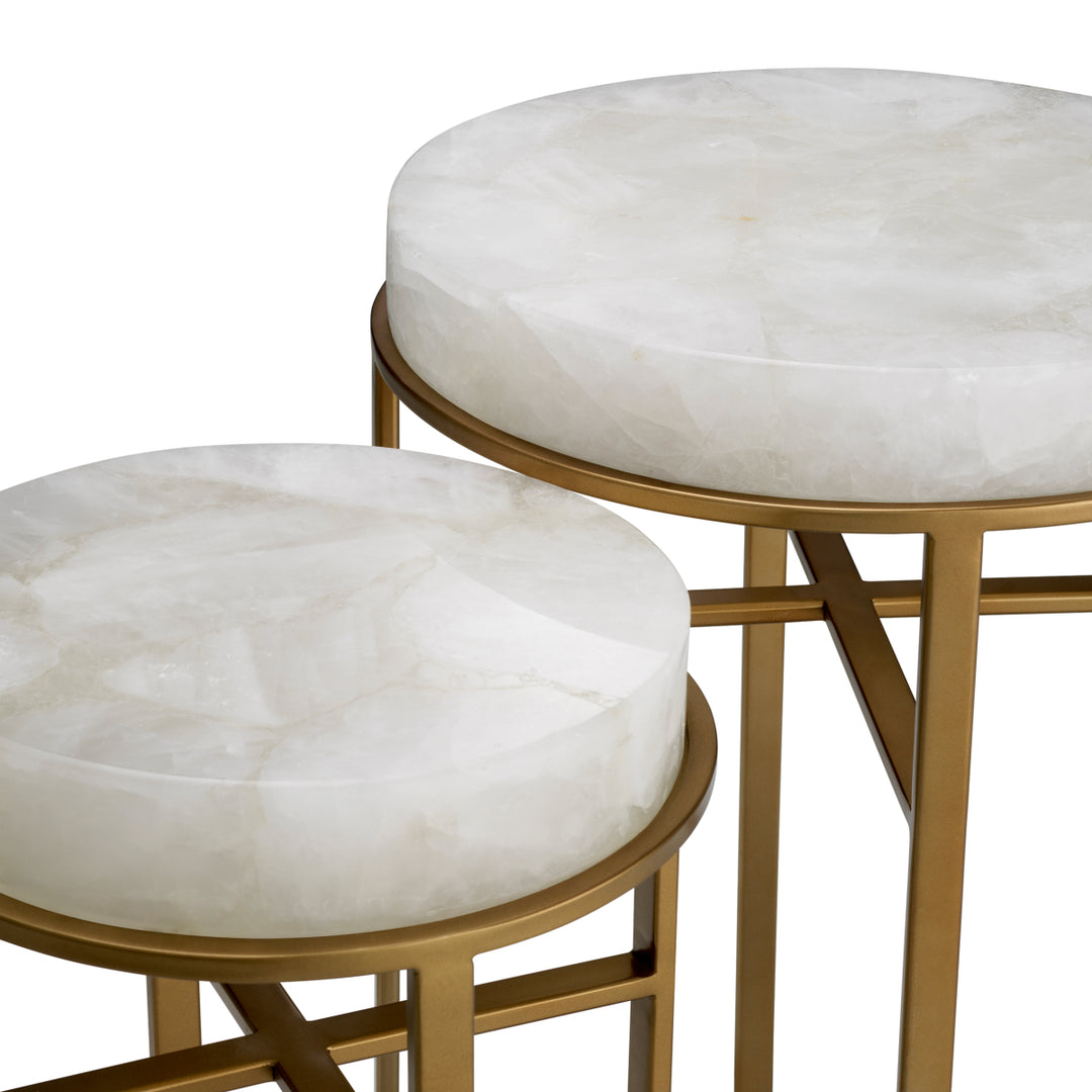 Eichholtz Bijzettafel Hoxton Rock Crystal – set van 2