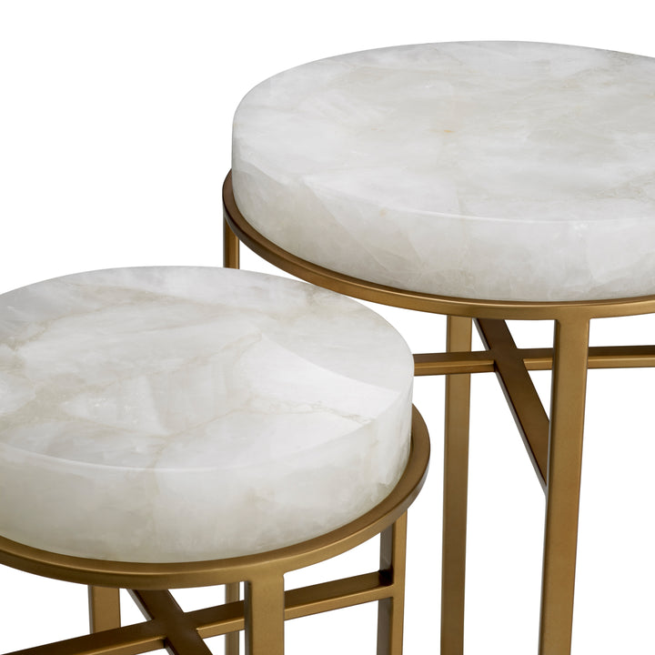 Eichholtz Bijzettafel Hoxton Rock Crystal – set van 2