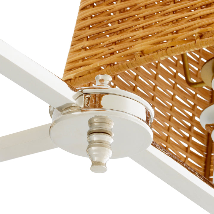 Eichholtz Wandlamp Lexington Double Nikkel Rotan – afbeelding 8