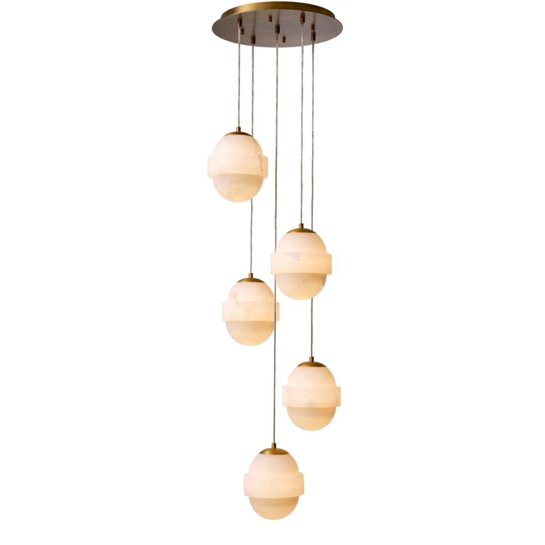 Eichholtz Chandelier Icarus Antique Brass Alabaster