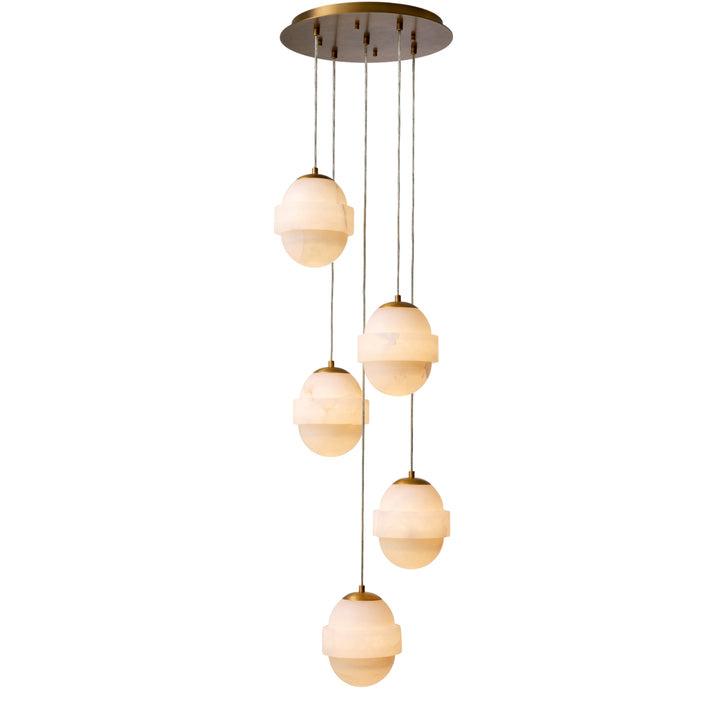 Eichholtz Chandelier Icarus Antique Brass Alabaster