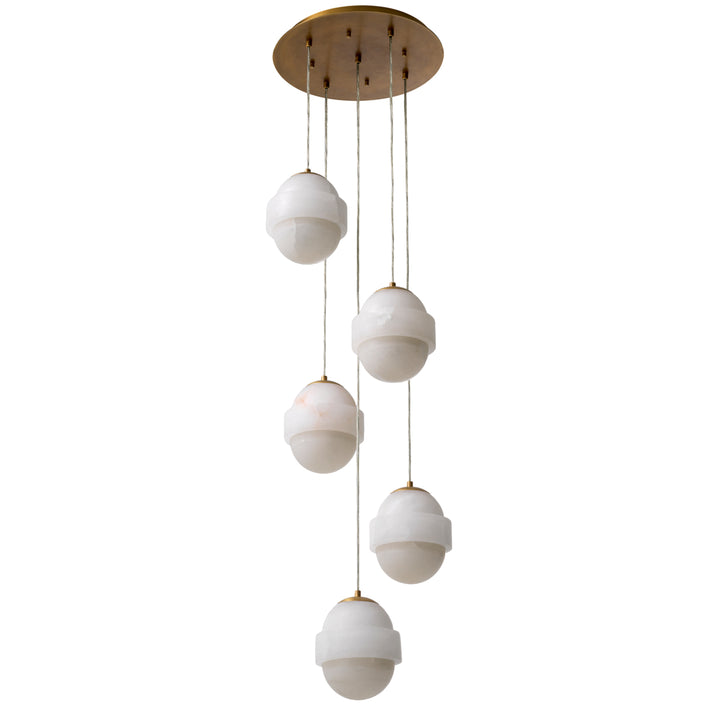 Eichholtz Chandelier Icarus Antique Brass Alabaster