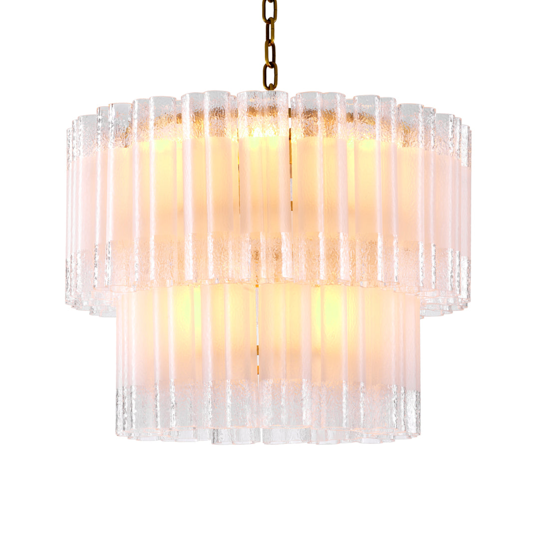 Eichholtz Chandelier Denton S Antique Brass Frosted