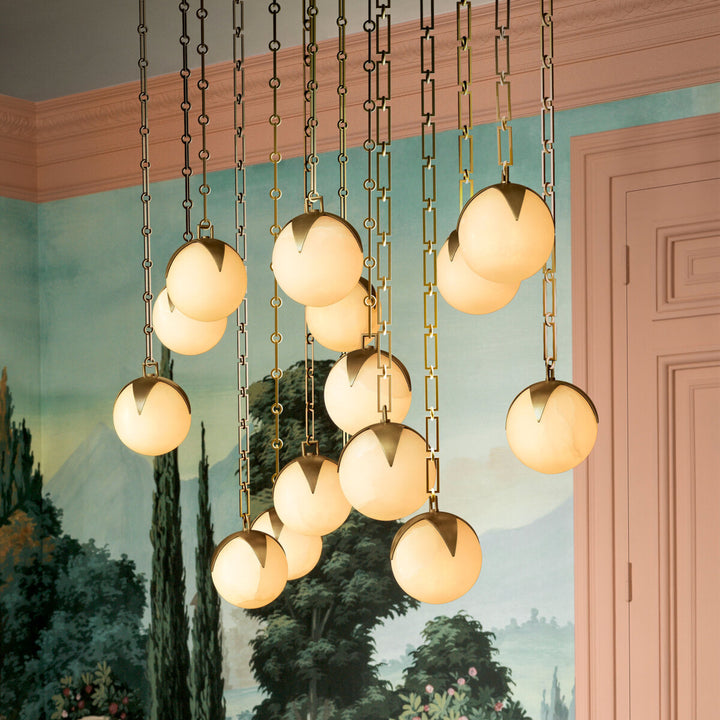 Eichholtz Chandelier Alesa L Antique Brass Alabaster