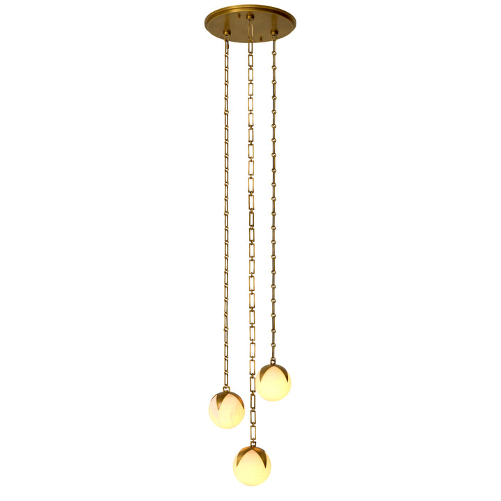 Eichholtz Kroonluchter Alesa S Antique Brass Albast