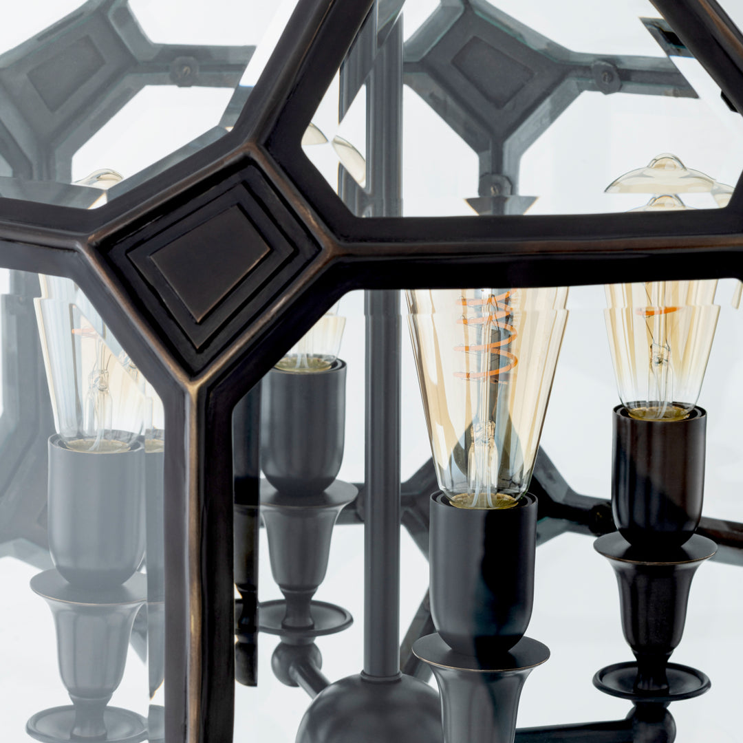 Eichholtz Lantaarn Olympia S Bronze Highlight Clear Bevelled Glass