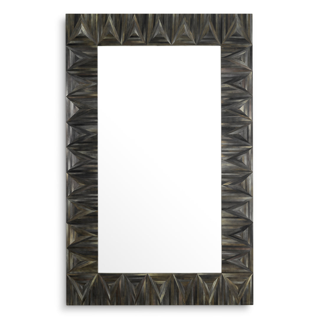 Eichholtz Spiegel Belmont Straw Marquetry Charcoal