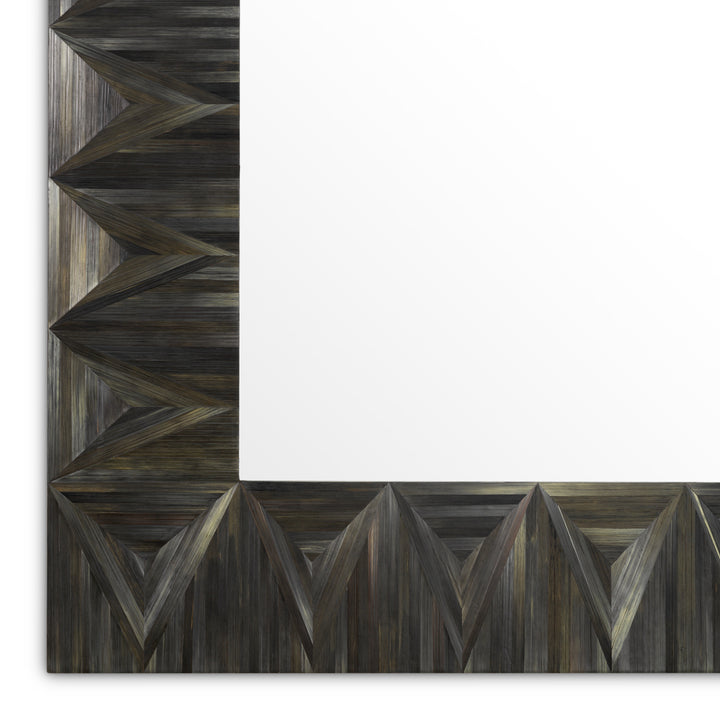 Eichholtz Spiegel Belmont Straw Marquetry Charcoal