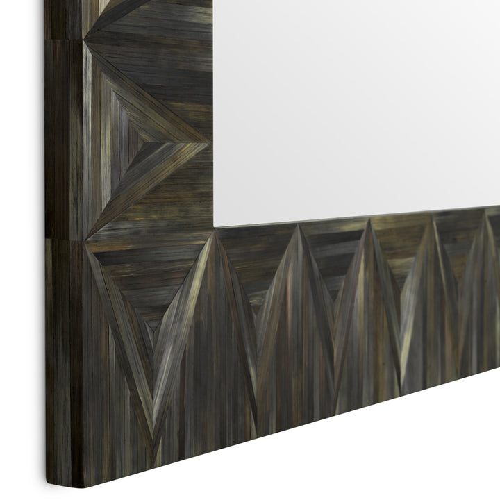 Eichholtz Spiegel Belmont Straw Marquetry Charcoal