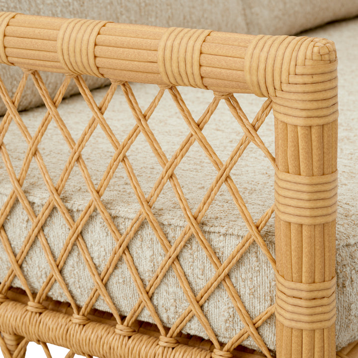 Eichholtz Outdoor Bank Riverton Faux Rattan Arden Natural