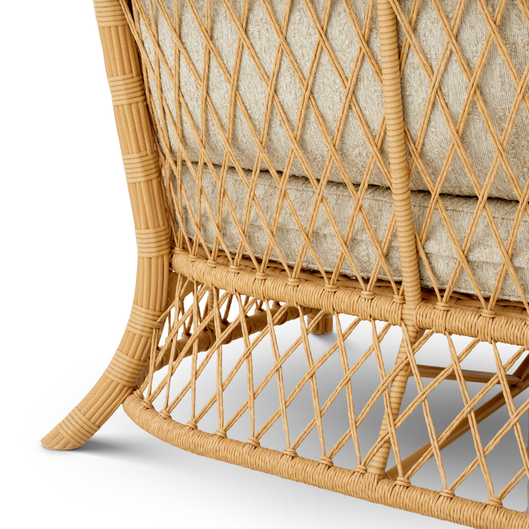 Eichholtz Outdoor Bank Riverton Faux Rattan Arden Natural