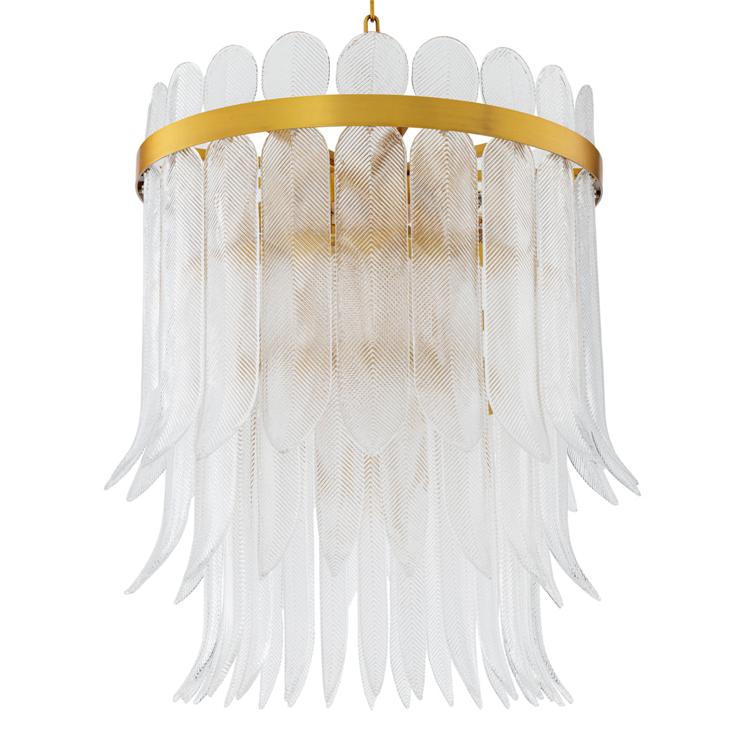 Eichholtz Chandelier Erika L Antique Brass Clear Glass