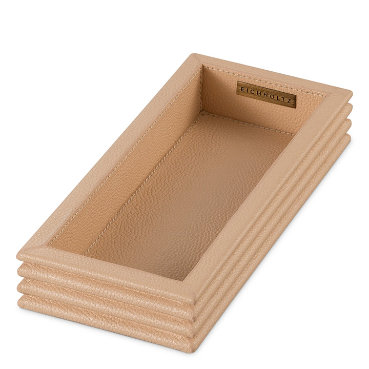 Eichholtz Bureauset Elvane Set van 3 Cognacleer – afbeelding 6