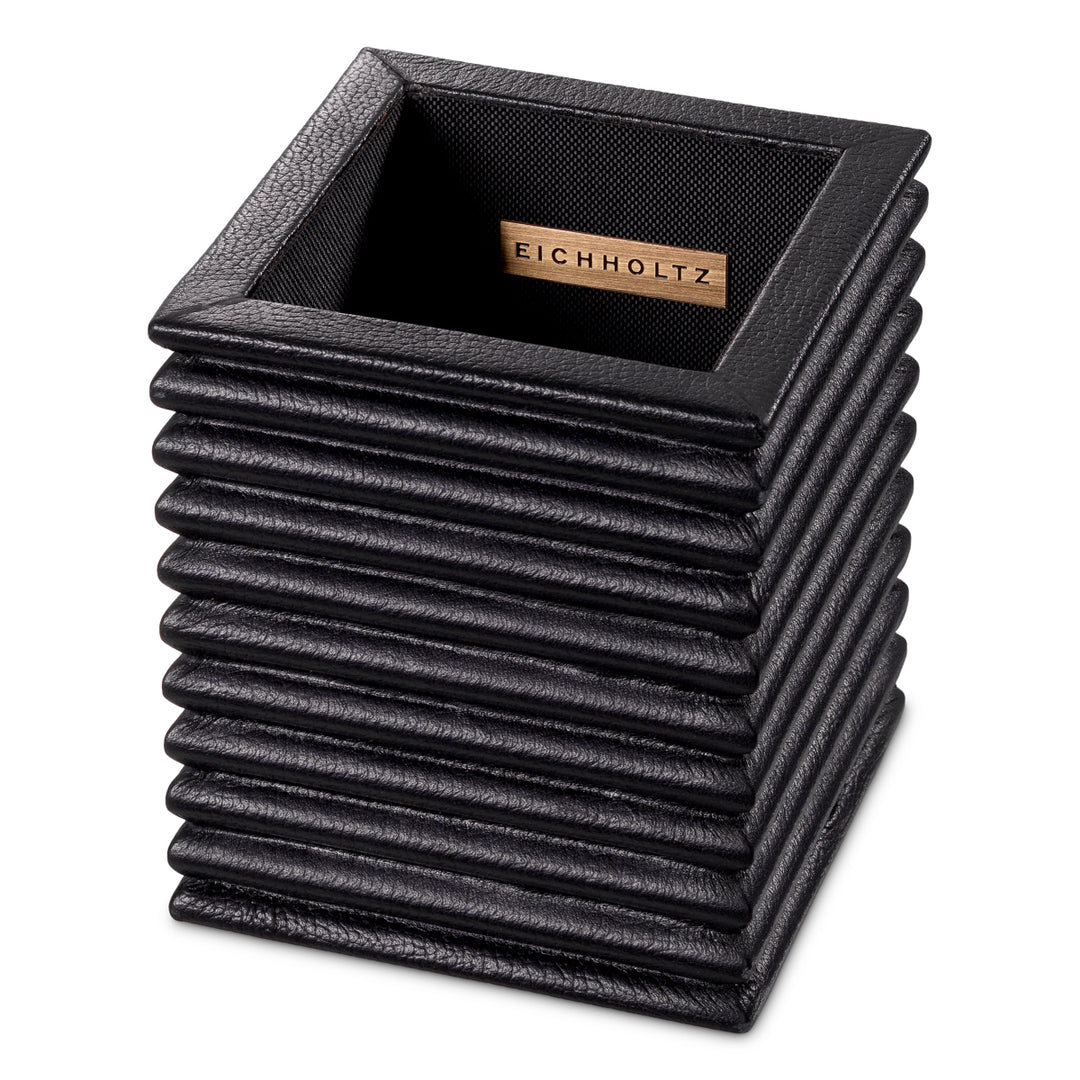 Eichholtz Bureauset Elvane Set van 3 Zwart leer – afbeelding 5