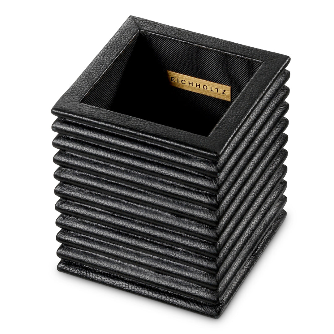 Eichholtz Bureauset Elvane Set van 3 Zwart leer – afbeelding 9