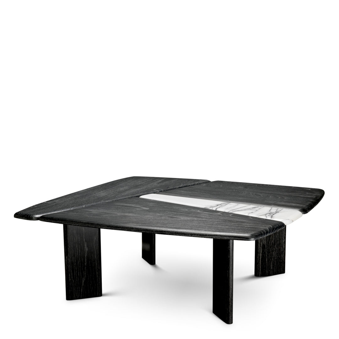 Eichholtz Salontafel Brinton Charcoal Grey Wit Marmer