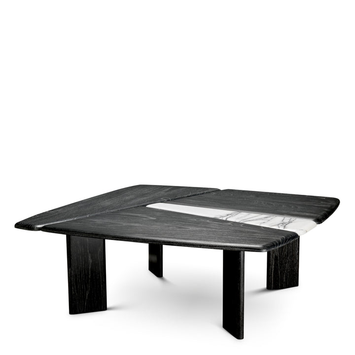 Eichholtz Salontafel Brinton Charcoal Grey Wit Marmer