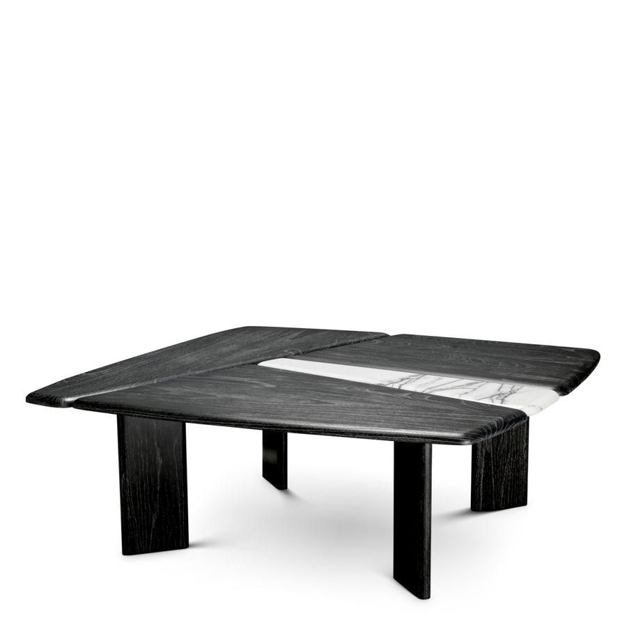 Eichholtz Salontafel Brinton Charcoal Grey Wit Marmer