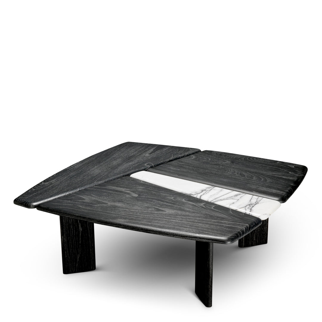 Eichholtz Salontafel Brinton Charcoal Grey Wit Marmer