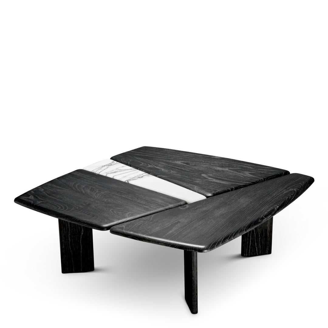 Eichholtz Salontafel Brinton Charcoal Grey Wit Marmer