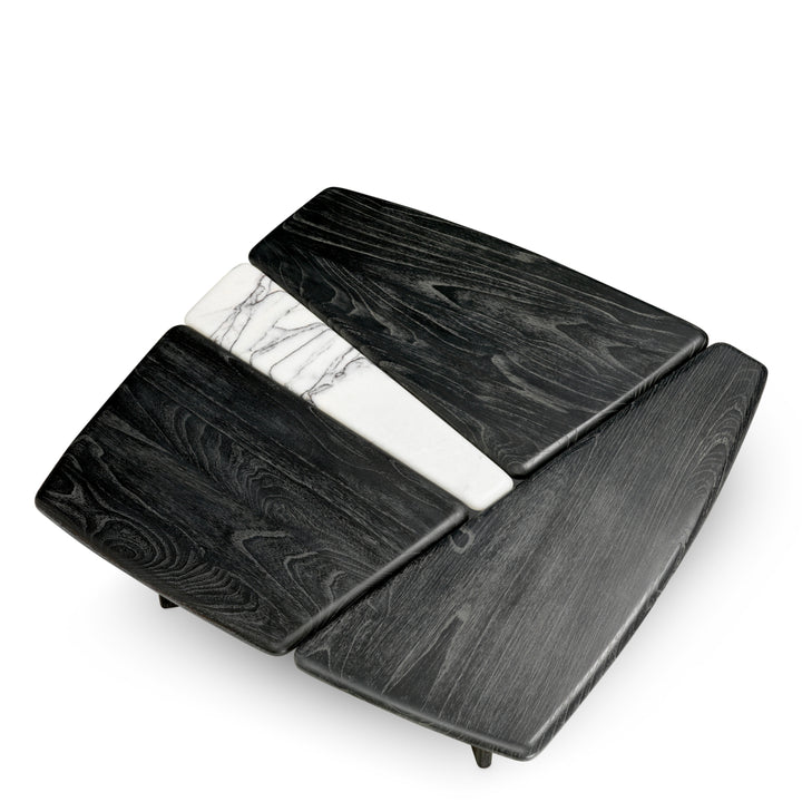 Eichholtz Salontafel Brinton Charcoal Grey Wit Marmer