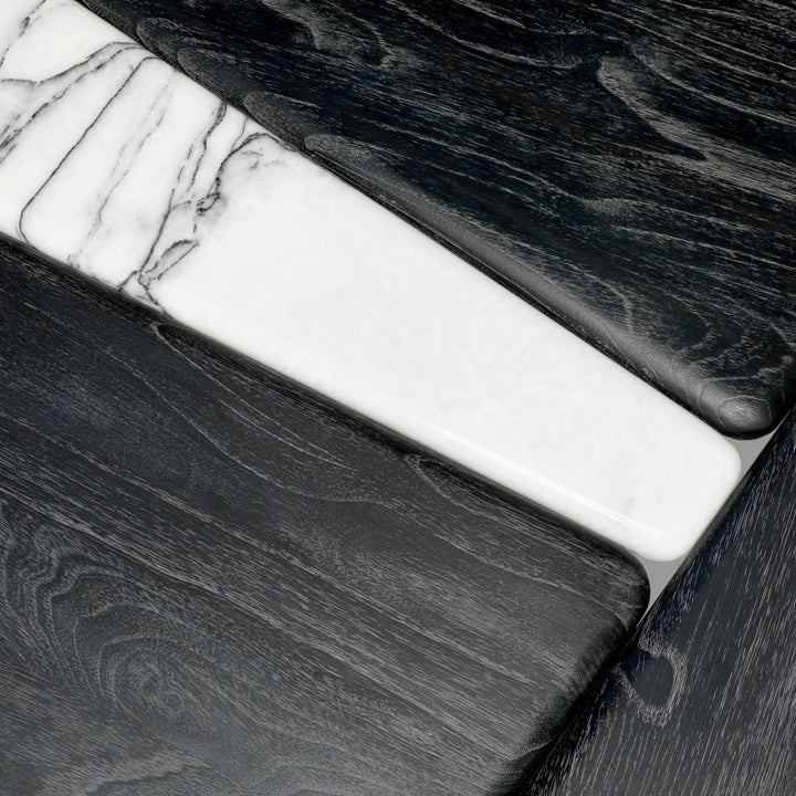 Eichholtz Salontafel Brinton Charcoal Grey Wit Marmer
