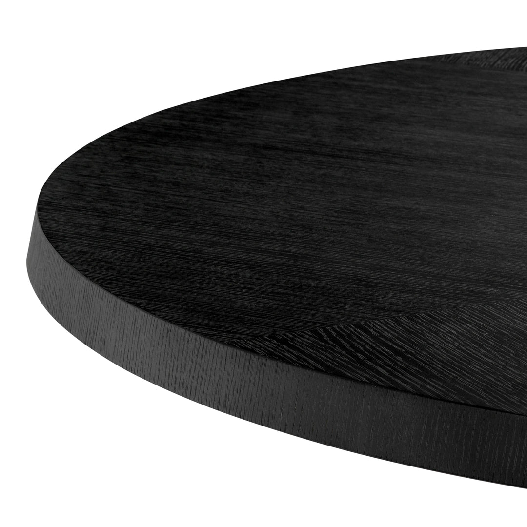 Eichholtz Eettafel Caldor Charcoal Grey Oak Brushed Brass