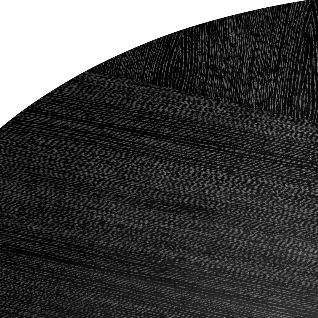 Eichholtz Eettafel Caldor Charcoal Grey Oak Brushed Brass