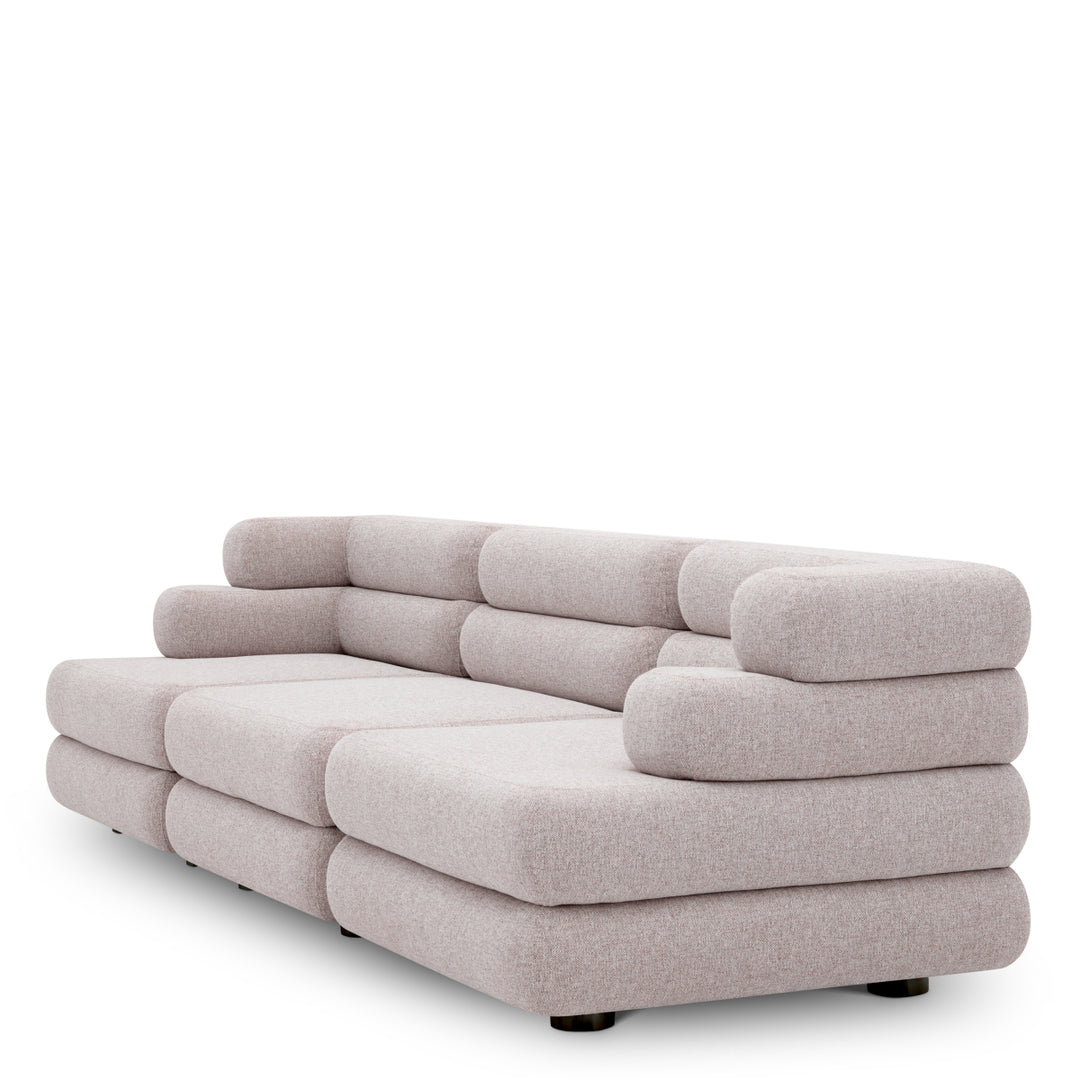 Eichholtz Outdoor Modulaire Bank Malaga Midden Mauritius Light Grey