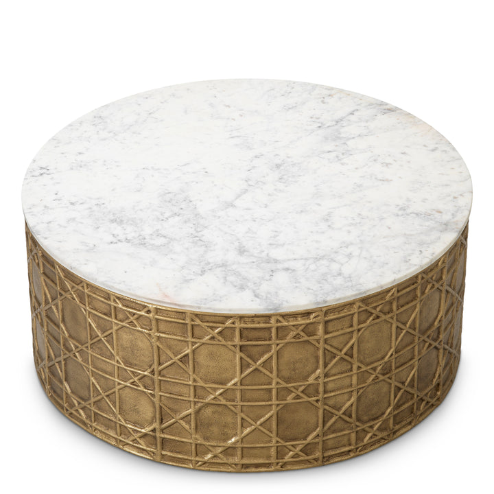 Eichholtz Salontafel Laurenson Vintage Brass White Marble