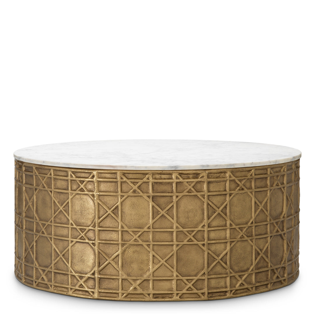 Eichholtz Salontafel Laurenson Vintage Brass White Marble