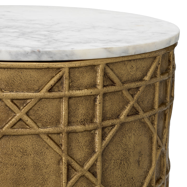Eichholtz Salontafel Laurenson Vintage Brass White Marble