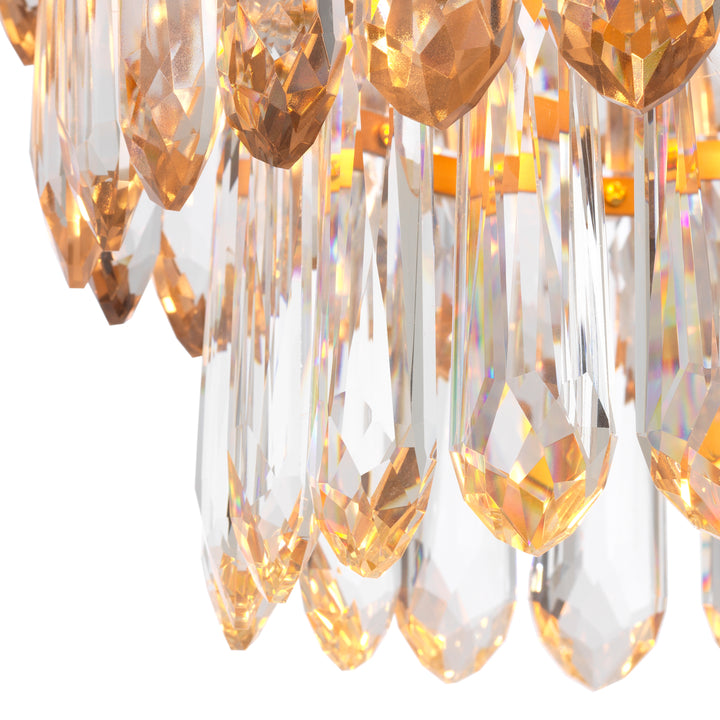 Eichholtz Chandelier Gwendolyn Antique Brass Smoke Clear Glass