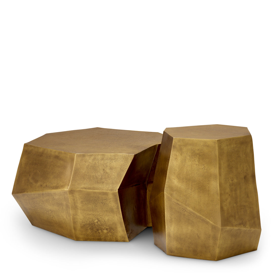 Eichholtz Salontafel Urbino Set of 2 Vintage Brass