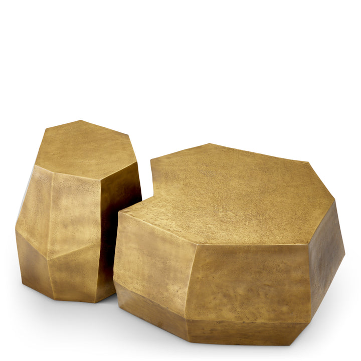 Eichholtz Salontafel Urbino Set of 2 Vintage Brass