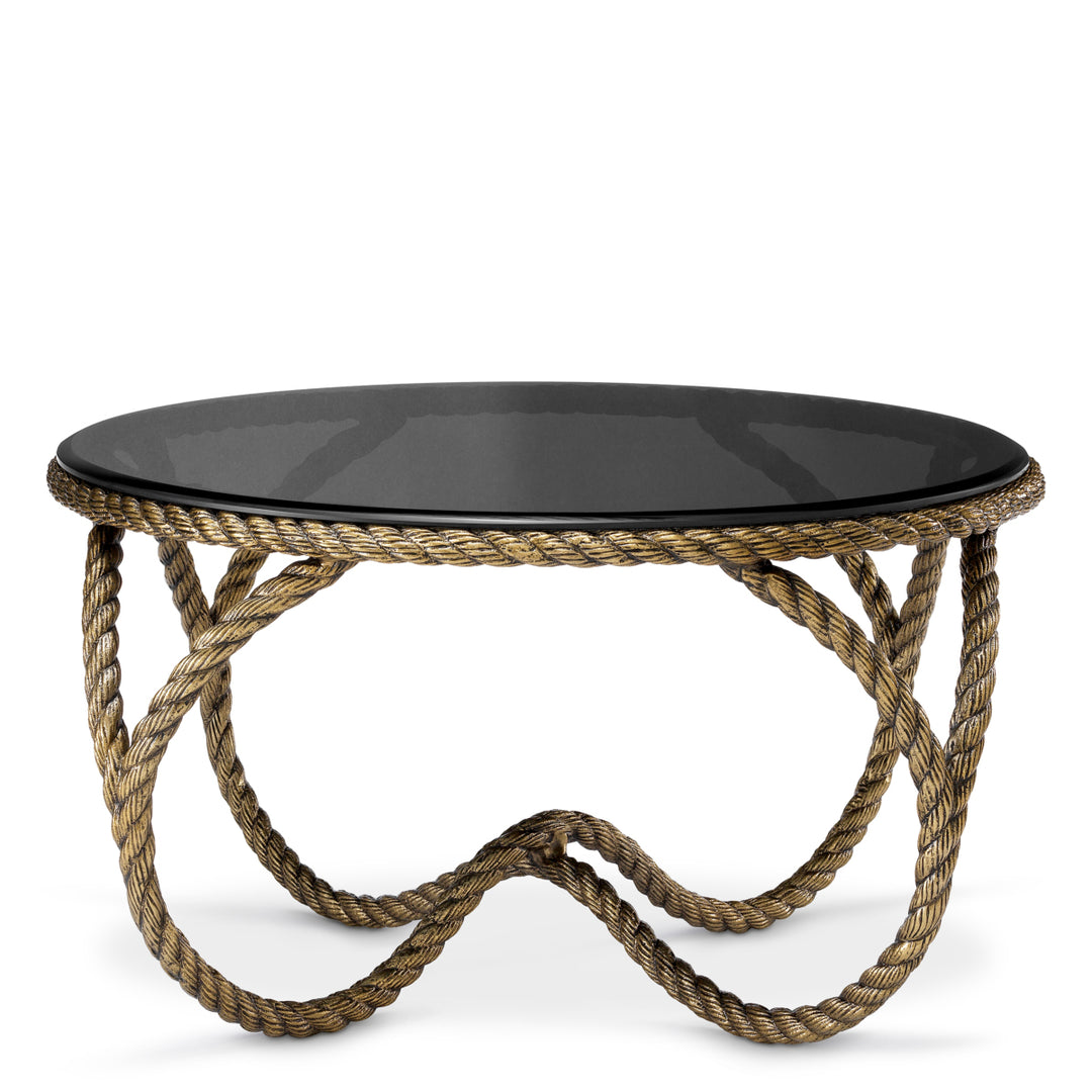 Eichholtz Salontafel Vedra Antique Brass Smoke Glass